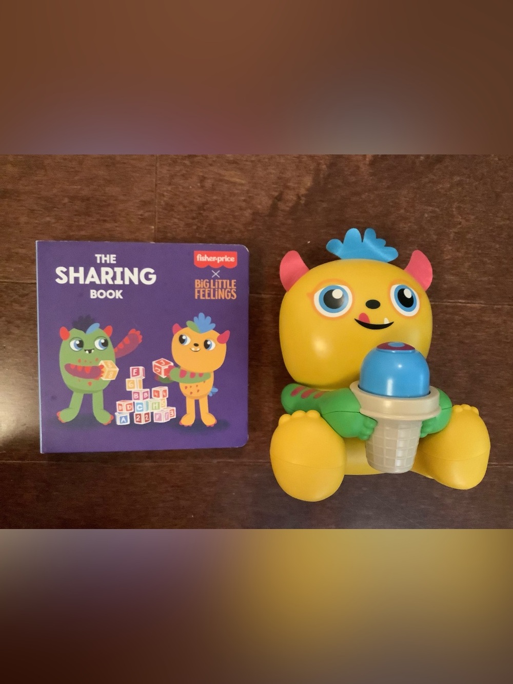 Fisher price big little feelings monster toy with sharing book battery operated